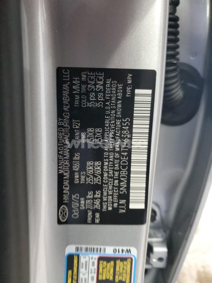Photo 12 of 2026 HYUNDAI TUCSON SEL (VIN 5NMJBCDE4TH638455)