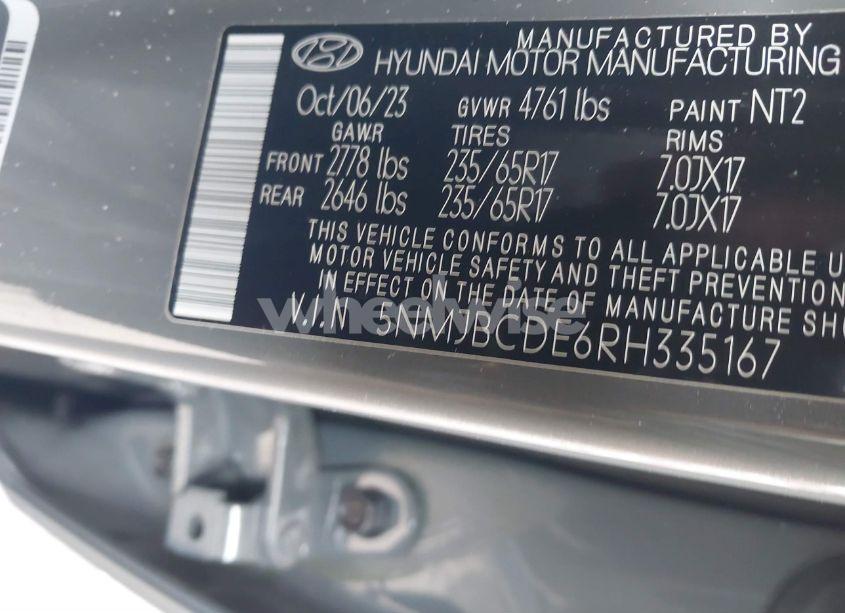 Photo 9 of 2024 Hyundai Tucson SEL (VIN 5NMJBCDE6RH335167)