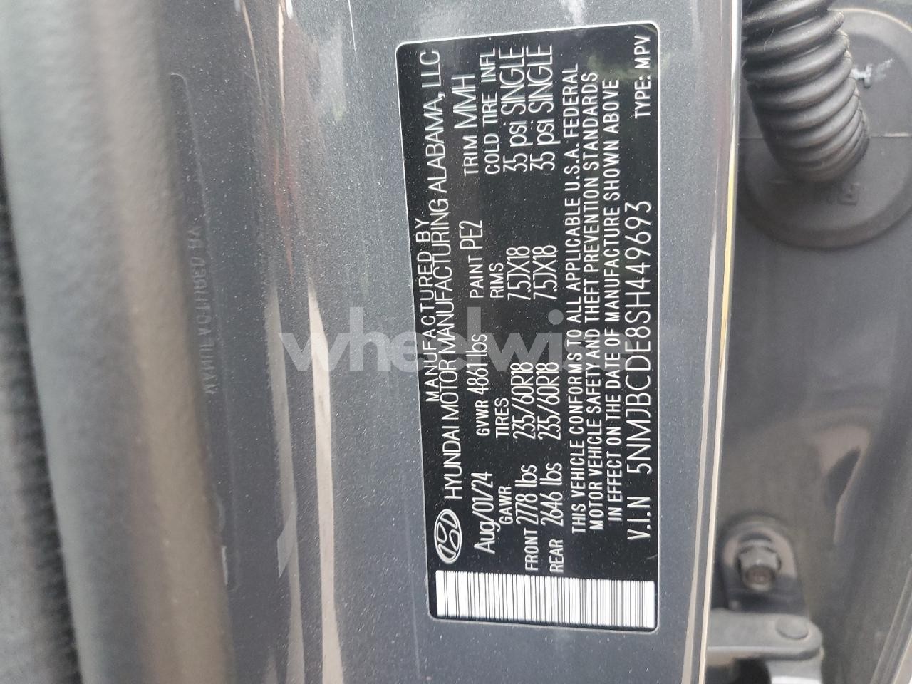 Photo 14 of 2025 HYUNDAI TUCSON SEL (VIN 5NMJBCDE8SH449693)