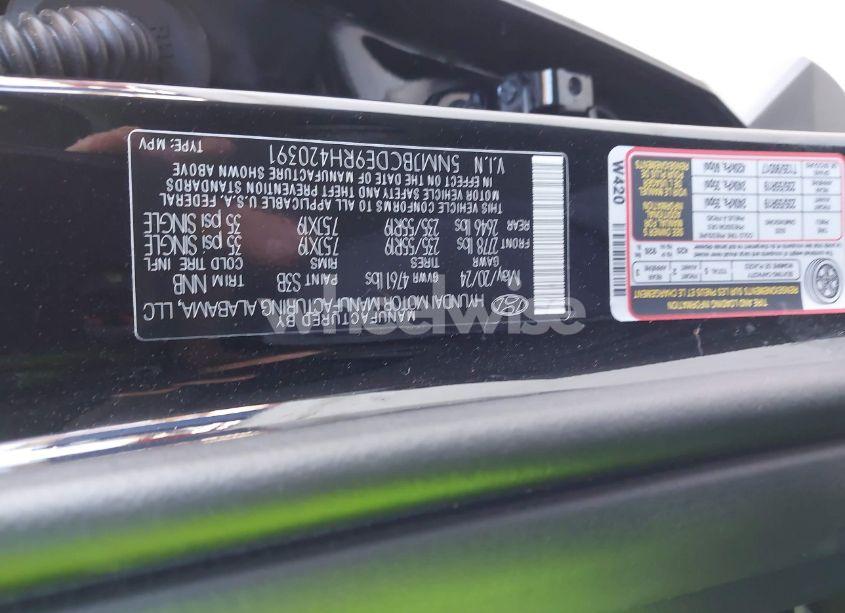Photo 9 of 2024 Hyundai Tucson SEL (VIN 5NMJBCDE9RH420391)