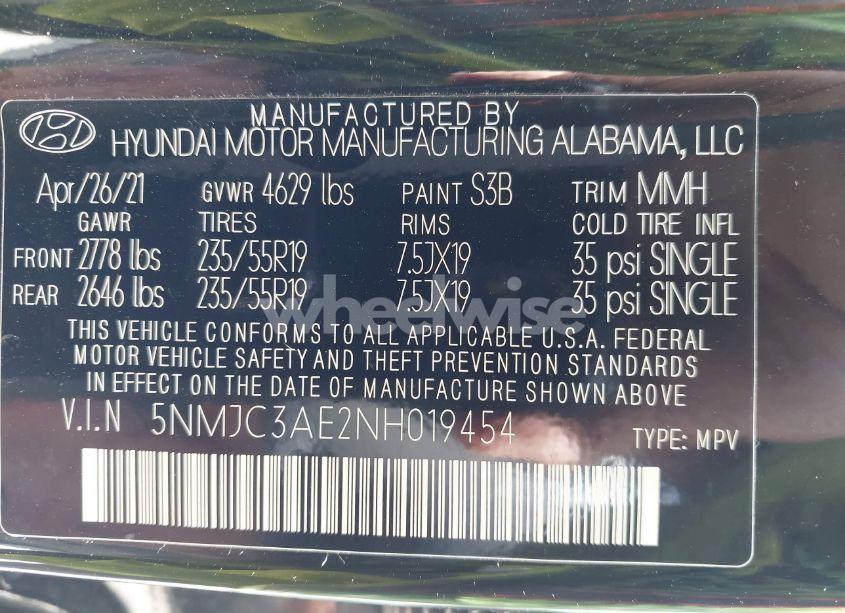 Photo 9 of 2022 Hyundai Tucson SEL (VIN 5NMJC3AE2NH019454)