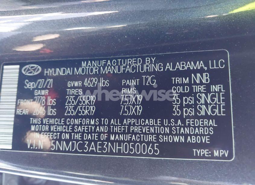 Photo 9 of 2022 Hyundai Tucson SEL (VIN 5NMJC3AE3NH050065)