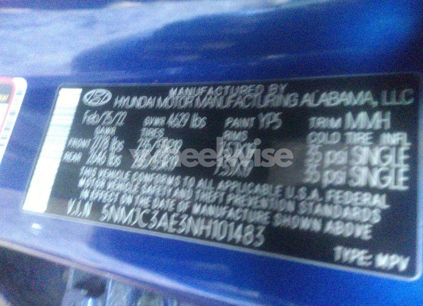 Photo 9 of 2022 Hyundai Tucson SEL (VIN 5NMJC3AE3NH101483)