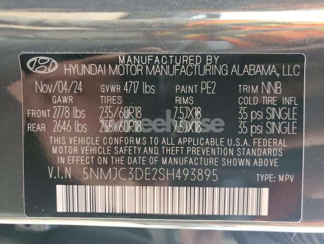 Photo 8 of 2025 HYUNDAI TUCSON SEL (VIN 5NMJC3DE2SH493895)