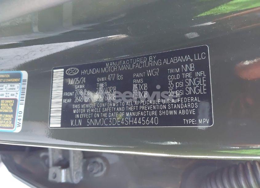 Photo 9 of 2025 Hyundai Tucson SEL CONVENIENCE (VIN 5NMJC3DE4SH445640)