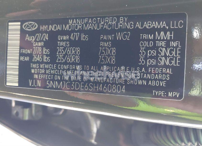 Photo 9 of 2025 Hyundai Tucson SEL CONVENIENCE (VIN 5NMJC3DE6SH460804)