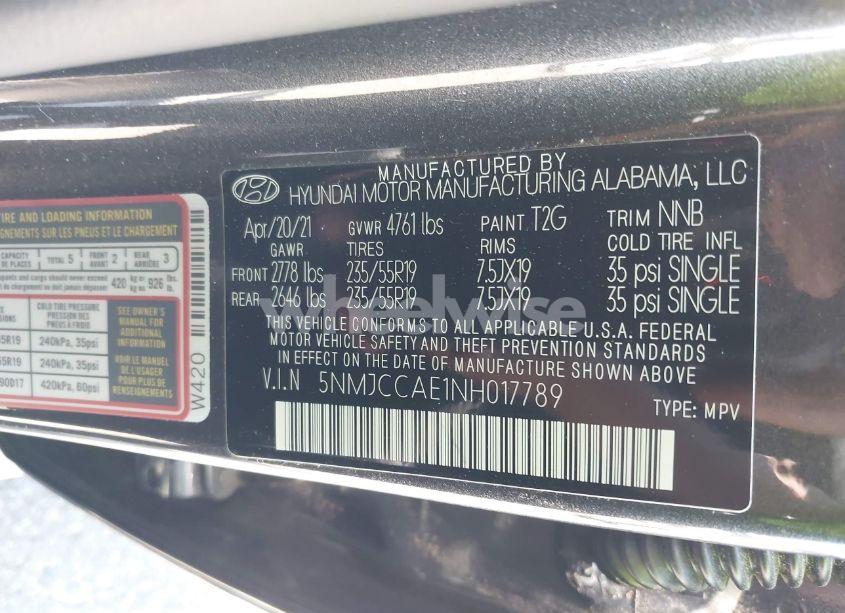 Photo 9 of 2022 Hyundai Tucson SEL (VIN 5NMJCCAE1NH017789)