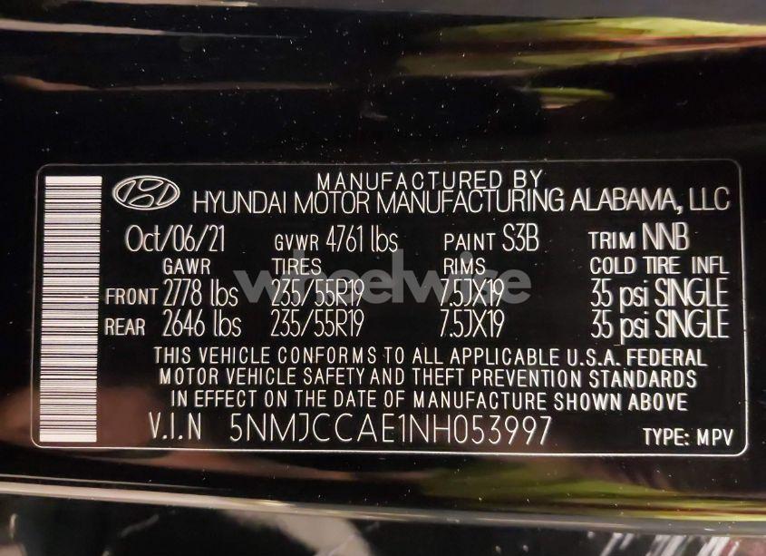 Photo 9 of 2022 Hyundai Tucson SEL (VIN 5NMJCCAE1NH053997)