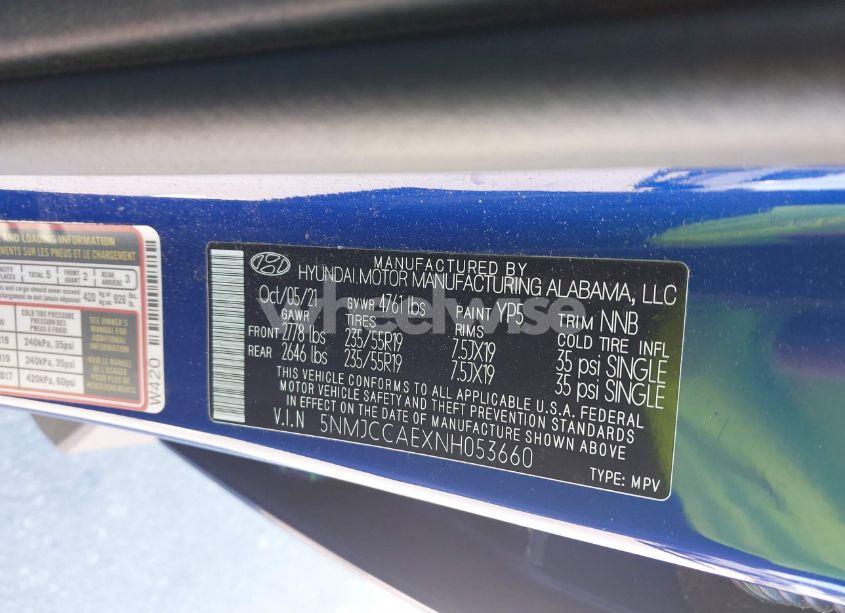 Photo 9 of 2022 Hyundai Tucson SEL (VIN 5NMJCCAEXNH053660)