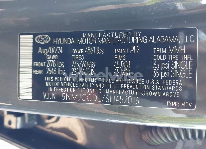 Photo 9 of 2025 Hyundai Tucson SEL CONVENIENCE (VIN 5NMJCCDE7SH452016)