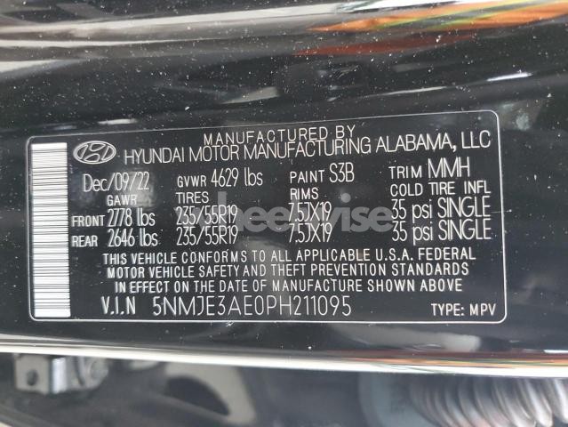 Photo 12 of 2023 HYUNDAI TUCSON LIMITED (VIN 5NMJE3AE0PH211095)