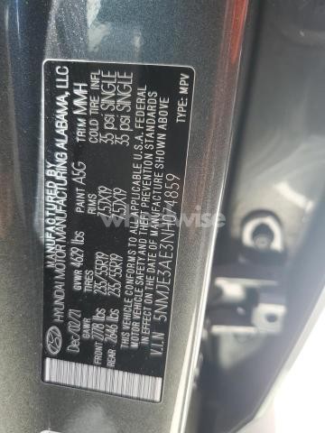 Photo 3 of 2022 HYUNDAI TUCSON LIMITED (VIN 5NMJE3AE3NH074859)