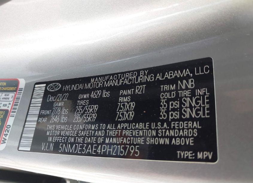 Photo 9 of 2023 Hyundai Tucson LIMITED (VIN 5NMJE3AE4PH215795)