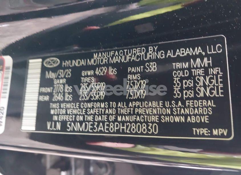 Photo 9 of 2023 Hyundai Tucson LIMITED (VIN 5NMJE3AE8PH280830)