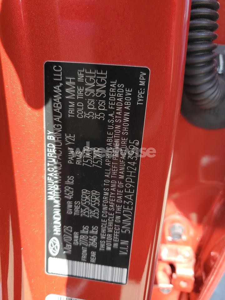 Photo 13 of 2023 HYUNDAI TUCSON LIMITED (VIN 5NMJE3AE9PH243995)