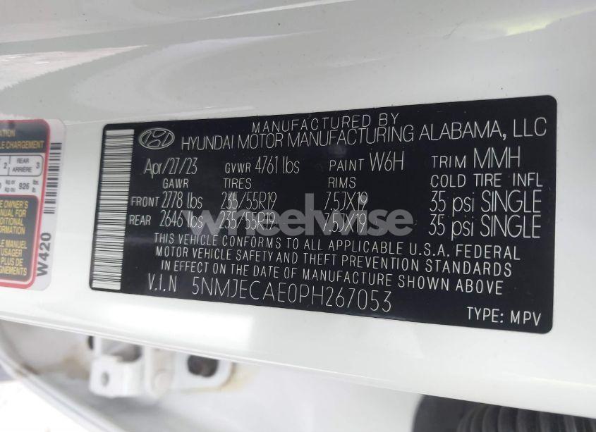 Photo 9 of 2023 Hyundai Tucson LIMITED (VIN 5NMJECAE0PH267053)