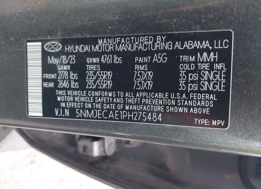 Photo 9 of 2023 Hyundai Tucson LIMITED (VIN 5NMJECAE1PH275484)