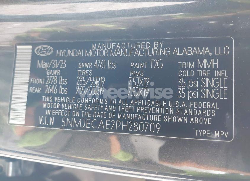 Photo 9 of 2023 Hyundai Tucson LIMITED (VIN 5NMJECAE2PH280709)