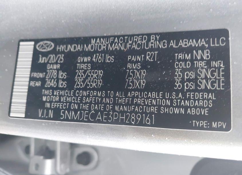 Photo 9 of 2023 Hyundai Tucson LIMITED (VIN 5NMJECAE3PH289161)