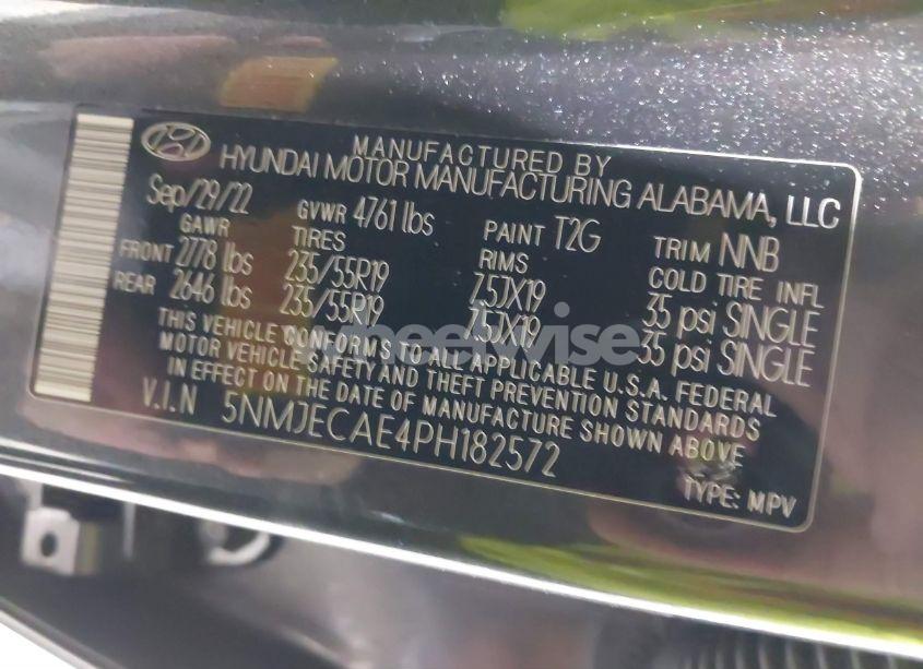 Photo 9 of 2023 Hyundai Tucson LIMITED (VIN 5NMJECAE4PH182572)