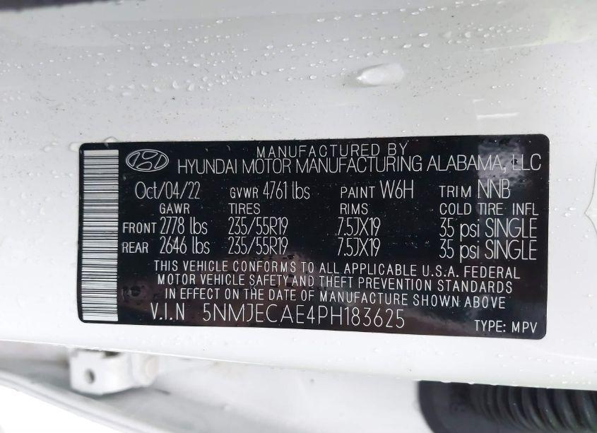 Photo 9 of 2023 Hyundai Tucson LIMITED (VIN 5NMJECAE4PH183625)