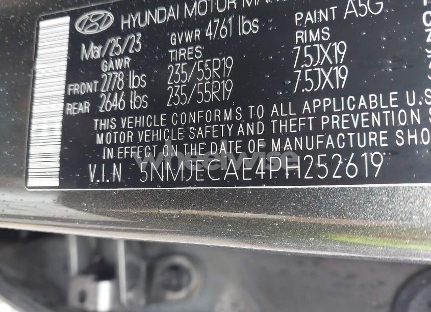 Photo 9 of 2023 Hyundai Tucson LIMITED (VIN 5NMJECAE4PH252619)