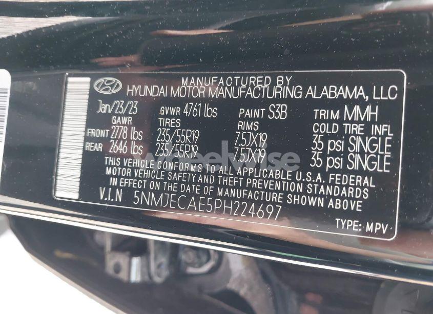 Photo 9 of 2023 Hyundai Tucson LIMITED (VIN 5NMJECAE5PH224697)