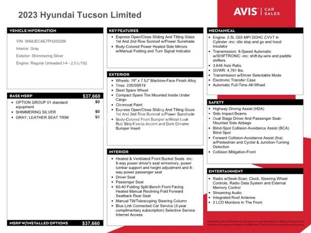 Photo 2 of 2023 HYUNDAI TUCSON LIMITED (VIN 5NMJECAE7PH200286)