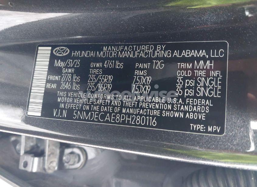 Photo 9 of 2023 Hyundai Tucson LIMITED (VIN 5NMJECAE8PH280116)