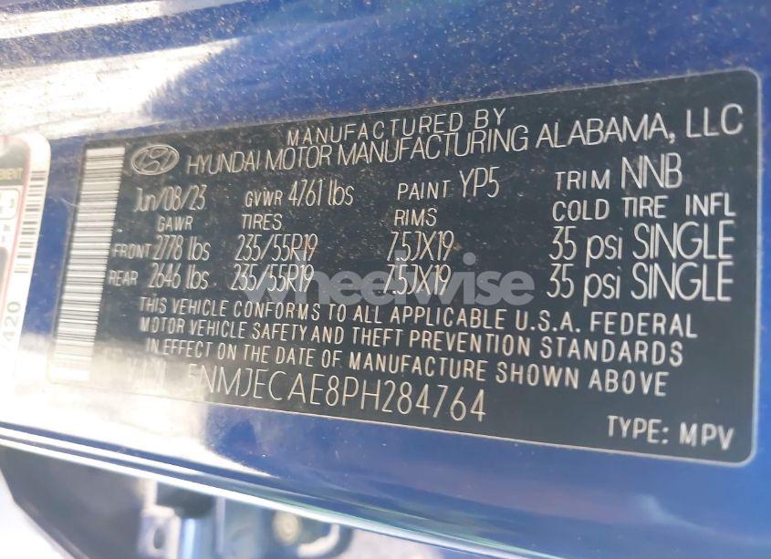 Photo 9 of 2023 Hyundai Tucson LIMITED (VIN 5NMJECAE8PH284764)