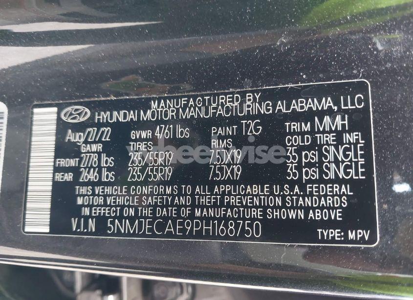 Photo 9 of 2023 Hyundai Tucson LIMITED (VIN 5NMJECAE9PH168750)