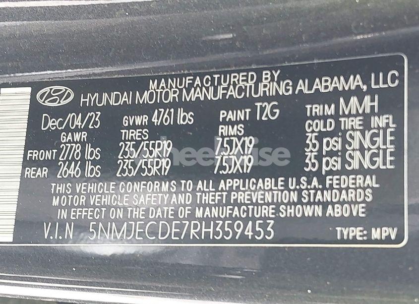 Photo 9 of 2024 Hyundai Tucson LIMITED (VIN 5NMJECDE7RH359453)