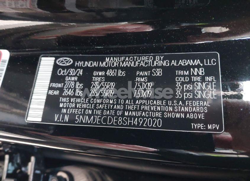 Photo 9 of 2025 Hyundai Tucson LIMITED (VIN 5NMJECDE8SH492020)