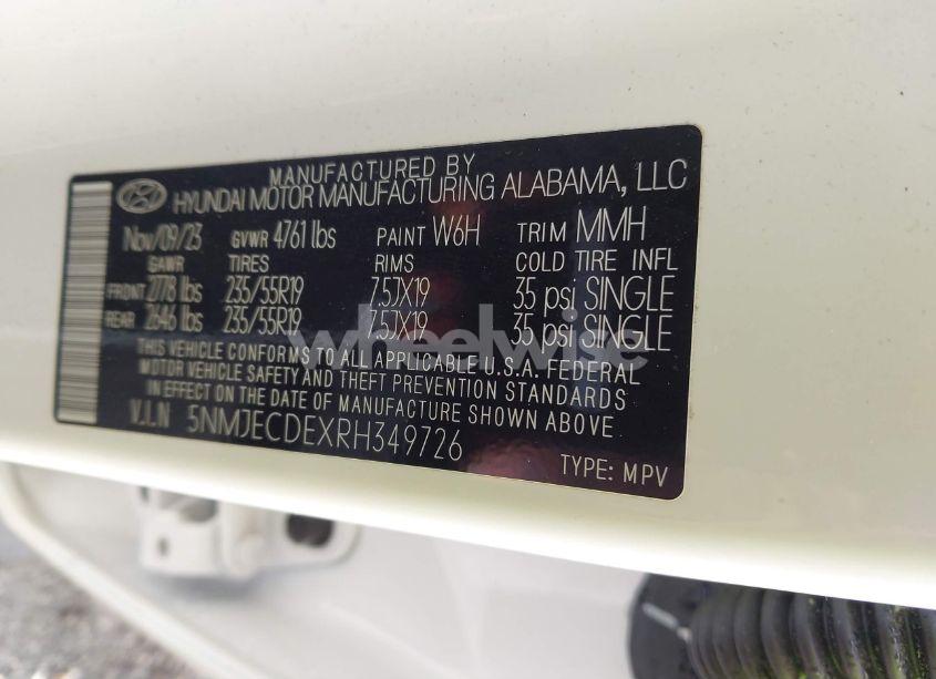 Photo 9 of 2024 Hyundai Tucson LIMITED (VIN 5NMJECDEXRH349726)