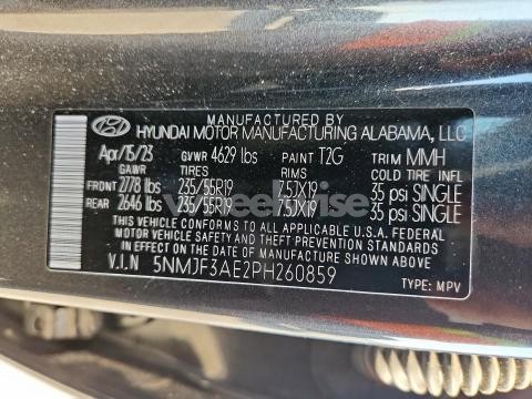 Photo 5 of 2023 HYUNDAI TUCSON SEL (VIN 5NMJF3AE2PH260859)