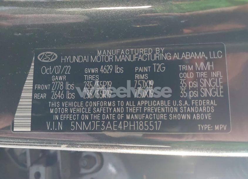 Photo 9 of 2023 Hyundai Tucson SEL (VIN 5NMJF3AE4PH185517)