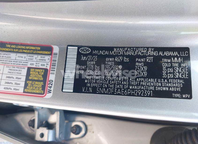 Photo 9 of 2023 Hyundai Tucson SEL (VIN 5NMJF3AE6PH292391)