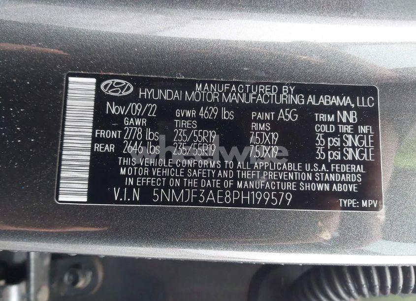 Photo 9 of 2023 Hyundai Tucson SEL (VIN 5NMJF3AE8PH199579)