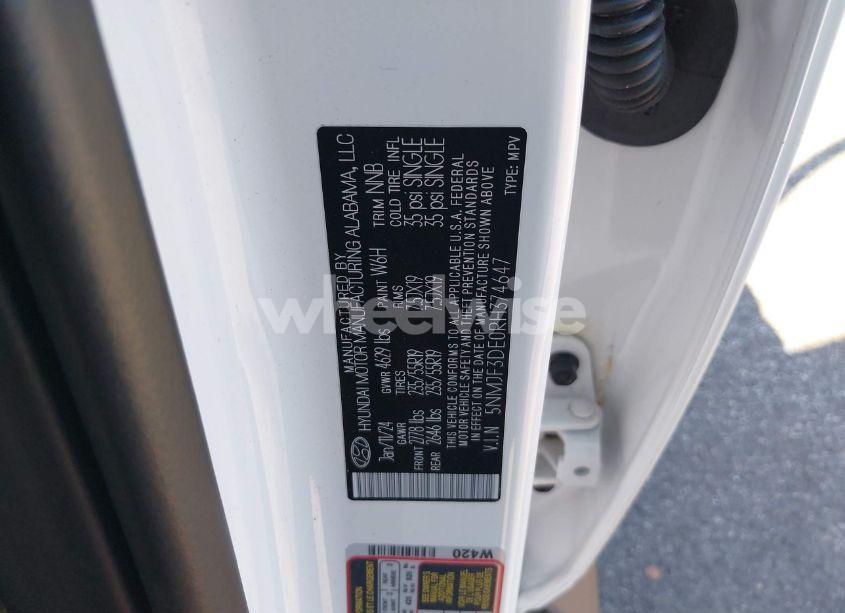 Photo 9 of 2024 Hyundai Tucson SEL (VIN 5NMJF3DE0RH374647)
