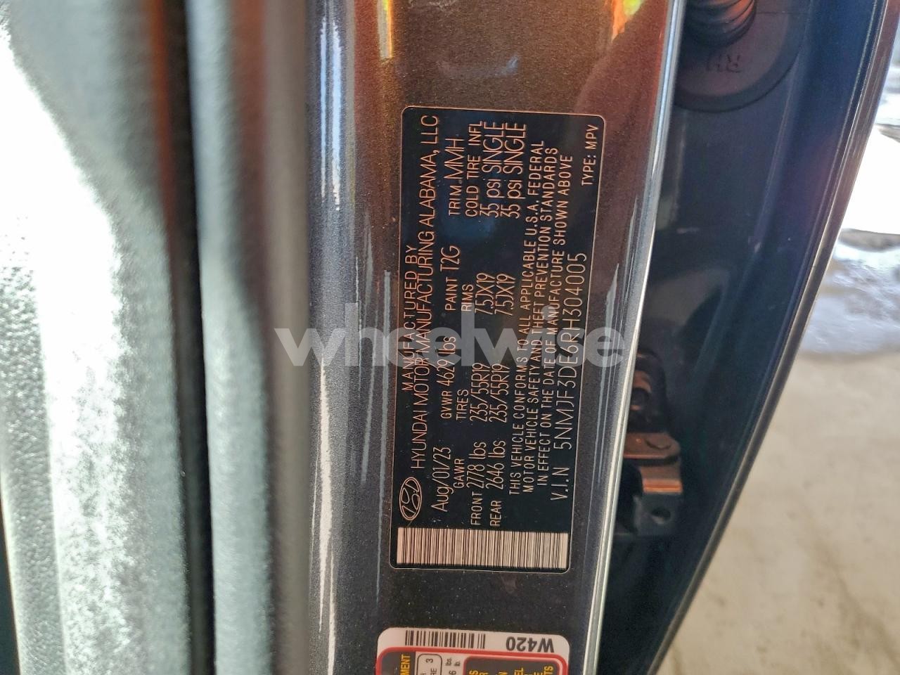 Photo 13 of 2024 HYUNDAI TUCSON SEL (VIN 5NMJF3DE6RH304005)