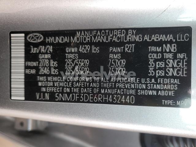 2024 HYUNDAI TUCSON SEL (VIN 5NMJF3DE6RH432440) main photo