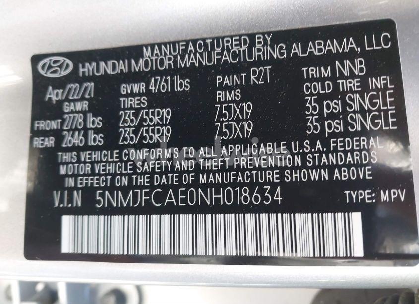 Photo 9 of 2022 Hyundai Tucson SEL (VIN 5NMJFCAE0NH018634)