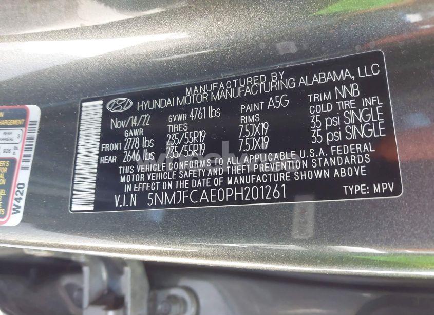 Photo 9 of 2023 Hyundai Tucson SEL (VIN 5NMJFCAE0PH201261)