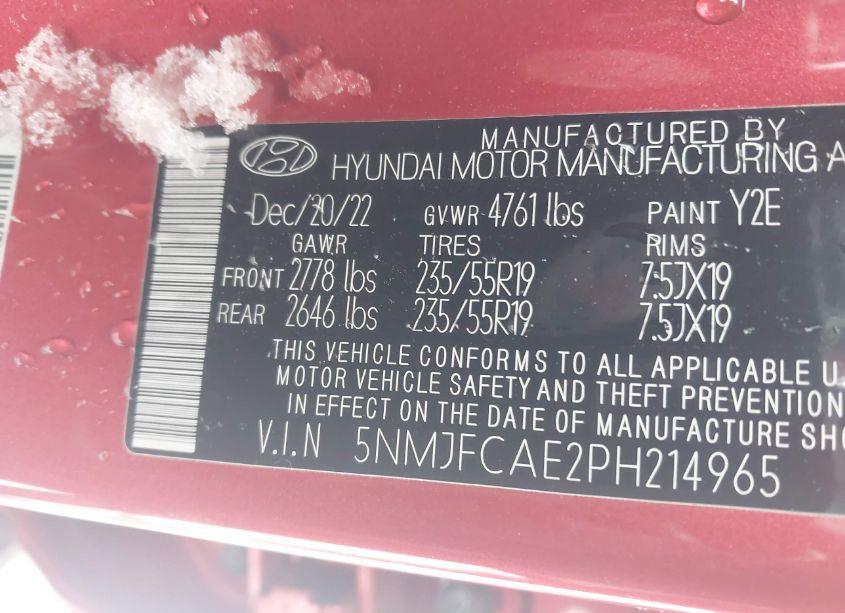 Photo 9 of 2023 Hyundai Tucson SEL (VIN 5NMJFCAE2PH214965)