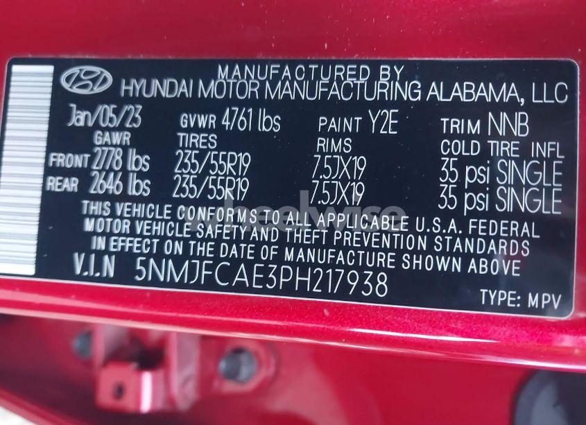 Photo 9 of 2023 Hyundai Tucson SEL (VIN 5NMJFCAE3PH217938)