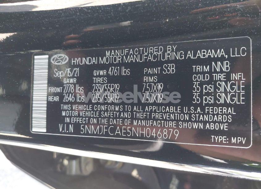 Photo 9 of 2022 Hyundai Tucson SEL (VIN 5NMJFCAE5NH046879)