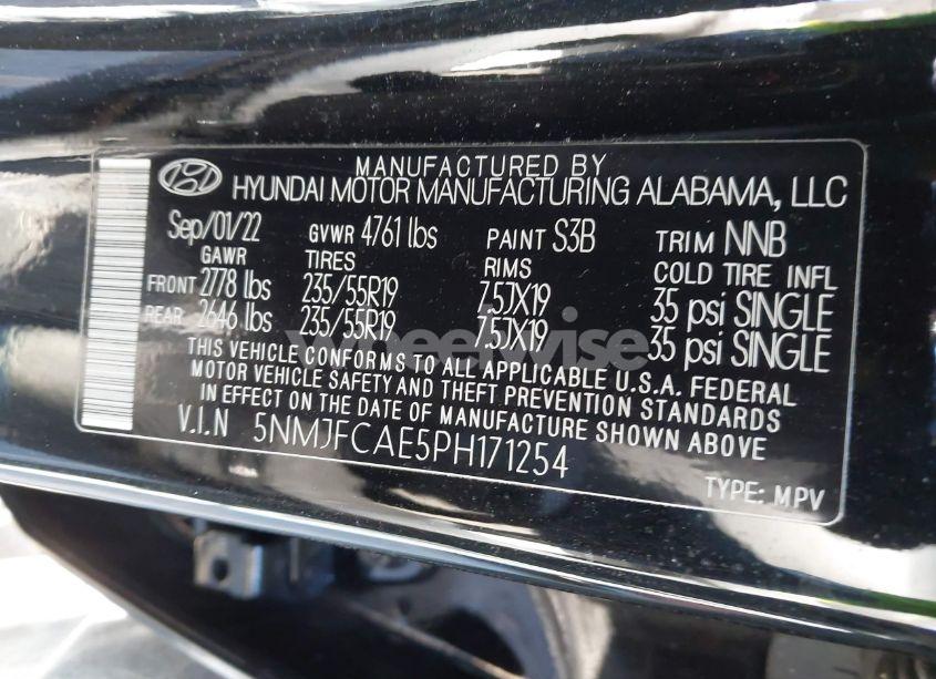 Photo 9 of 2023 Hyundai Tucson SEL (VIN 5NMJFCAE5PH171254)