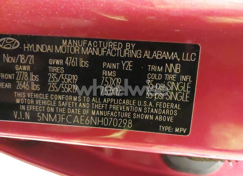 Photo 9 of 2022 Hyundai Tucson SEL (VIN 5NMJFCAE6NH070298)
