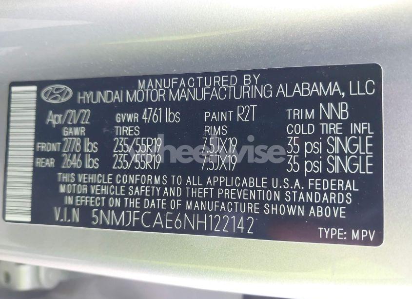 Photo 9 of 2022 Hyundai Tucson SEL (VIN 5NMJFCAE6NH122142)
