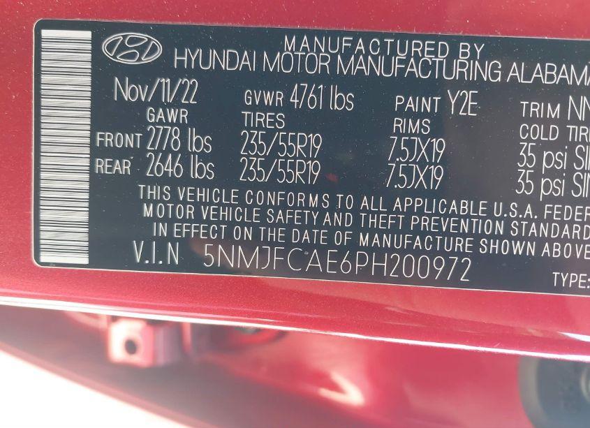 Photo 9 of 2023 Hyundai Tucson SEL (VIN 5NMJFCAE6PH200972)